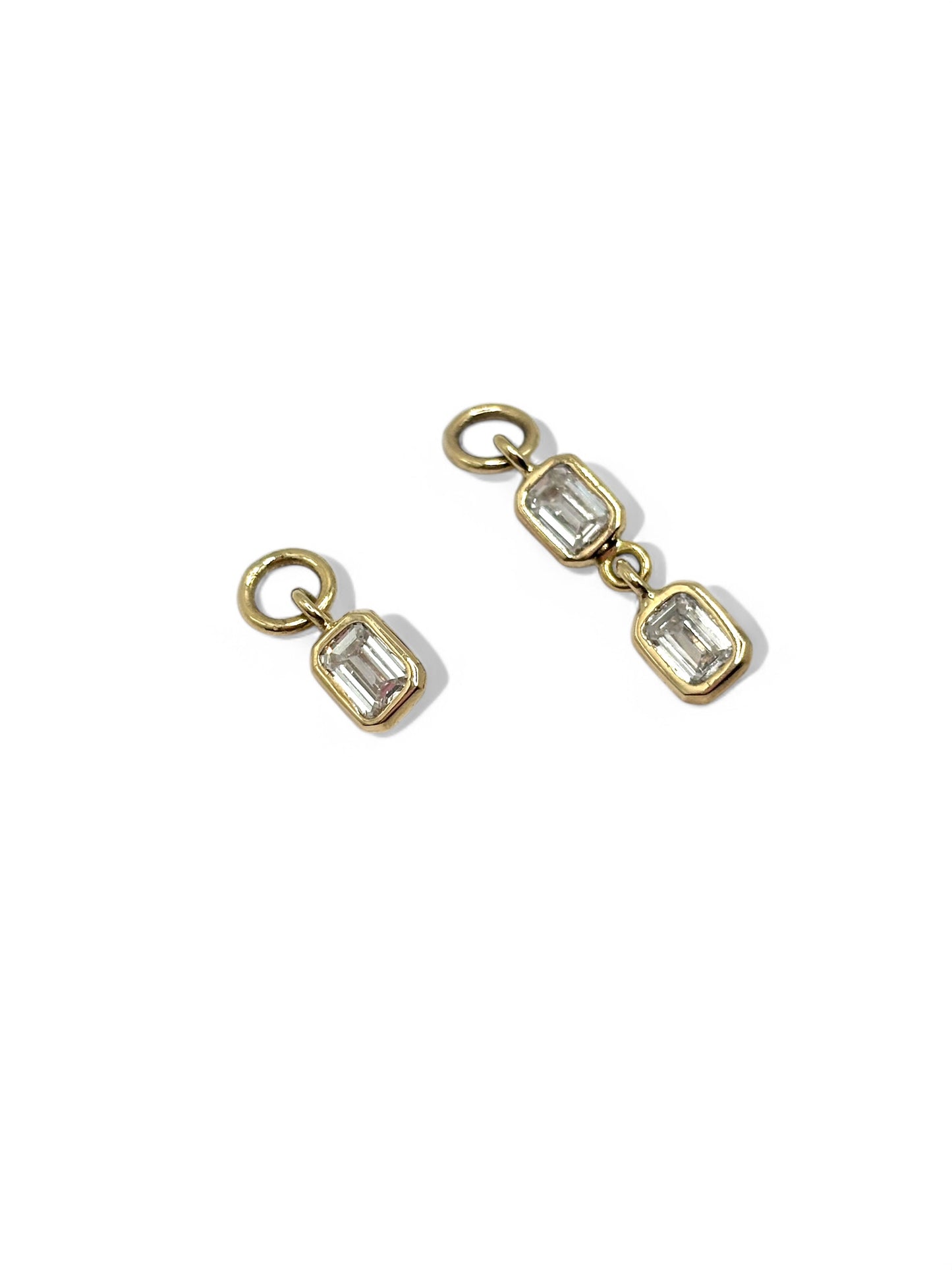 Diamond Brick Charm Double