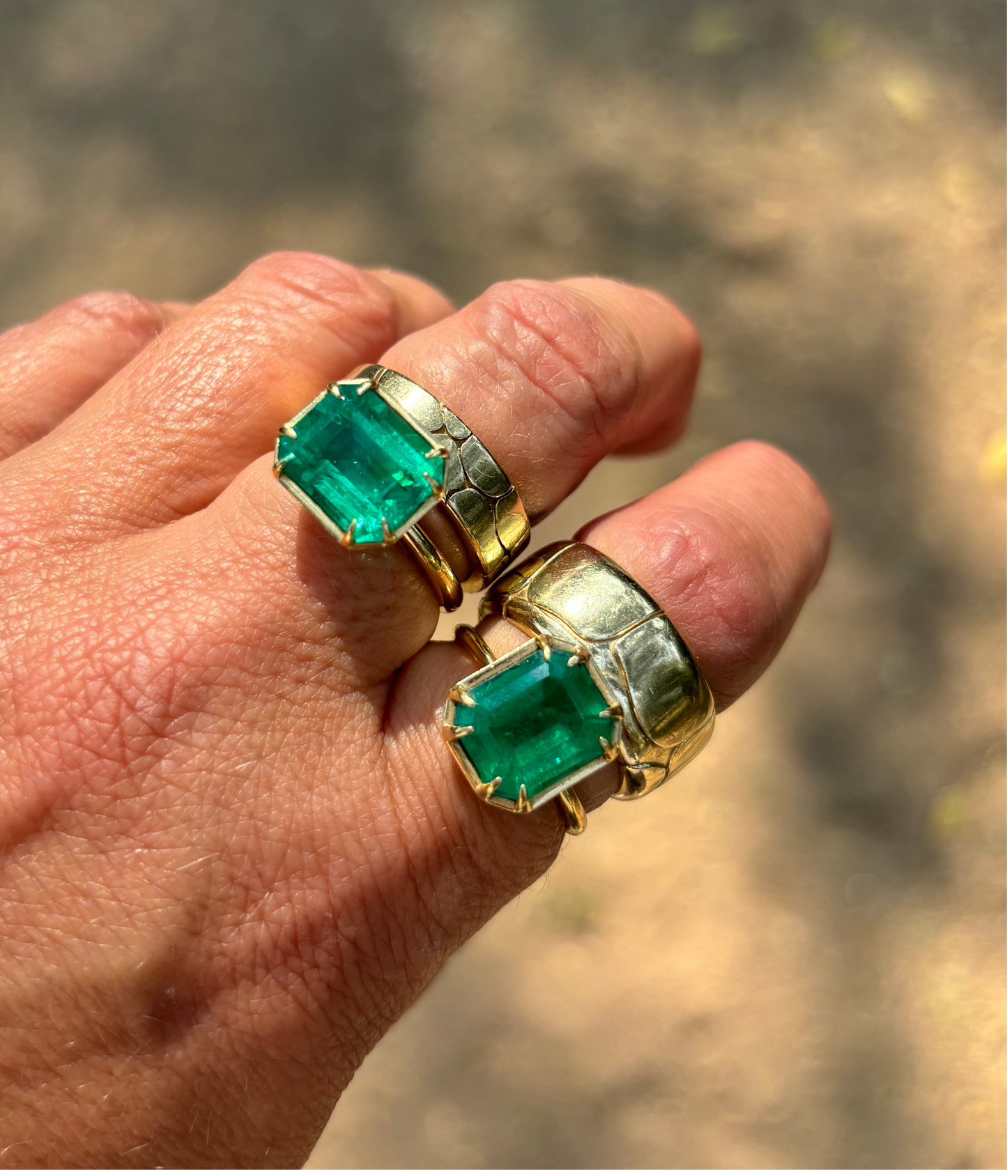 Solitaire Ring N/S Emerald