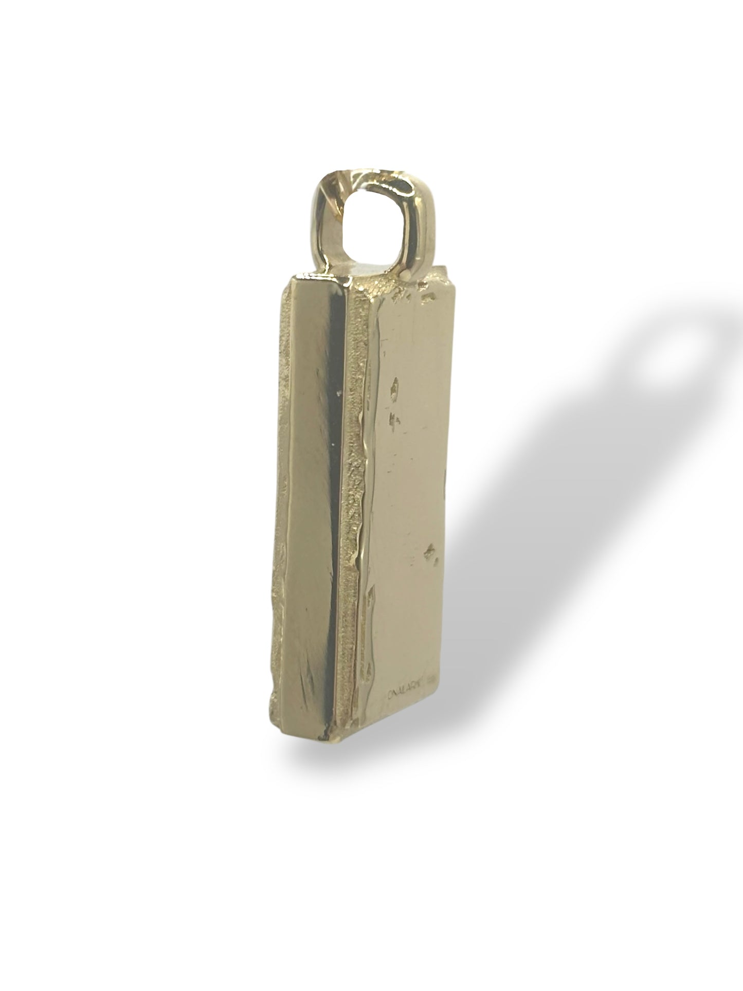 Brick Pendant Large Single Diamond