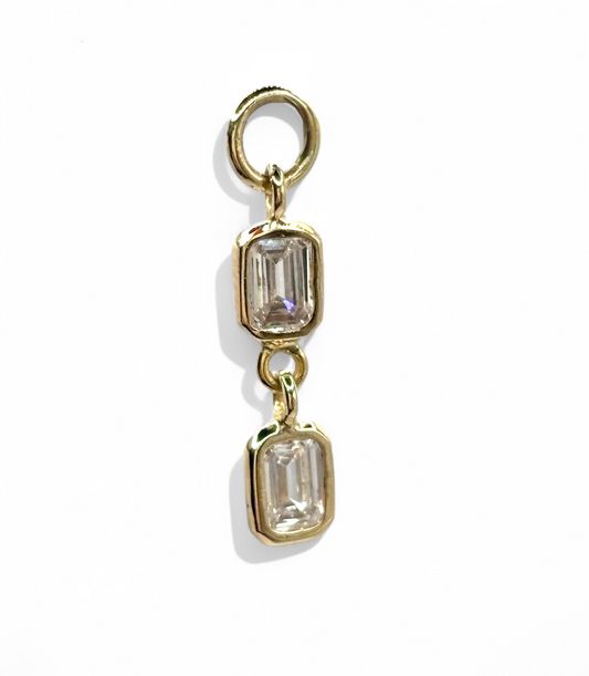 Diamond Brick Charm Double