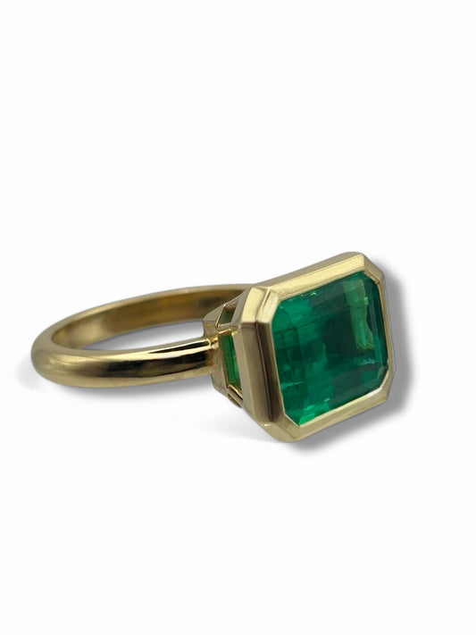 Emerald Brick Ring